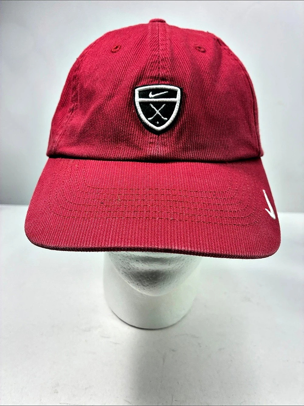 Nike Pro Corduroy Golf Hat Red Crest Cap Like New